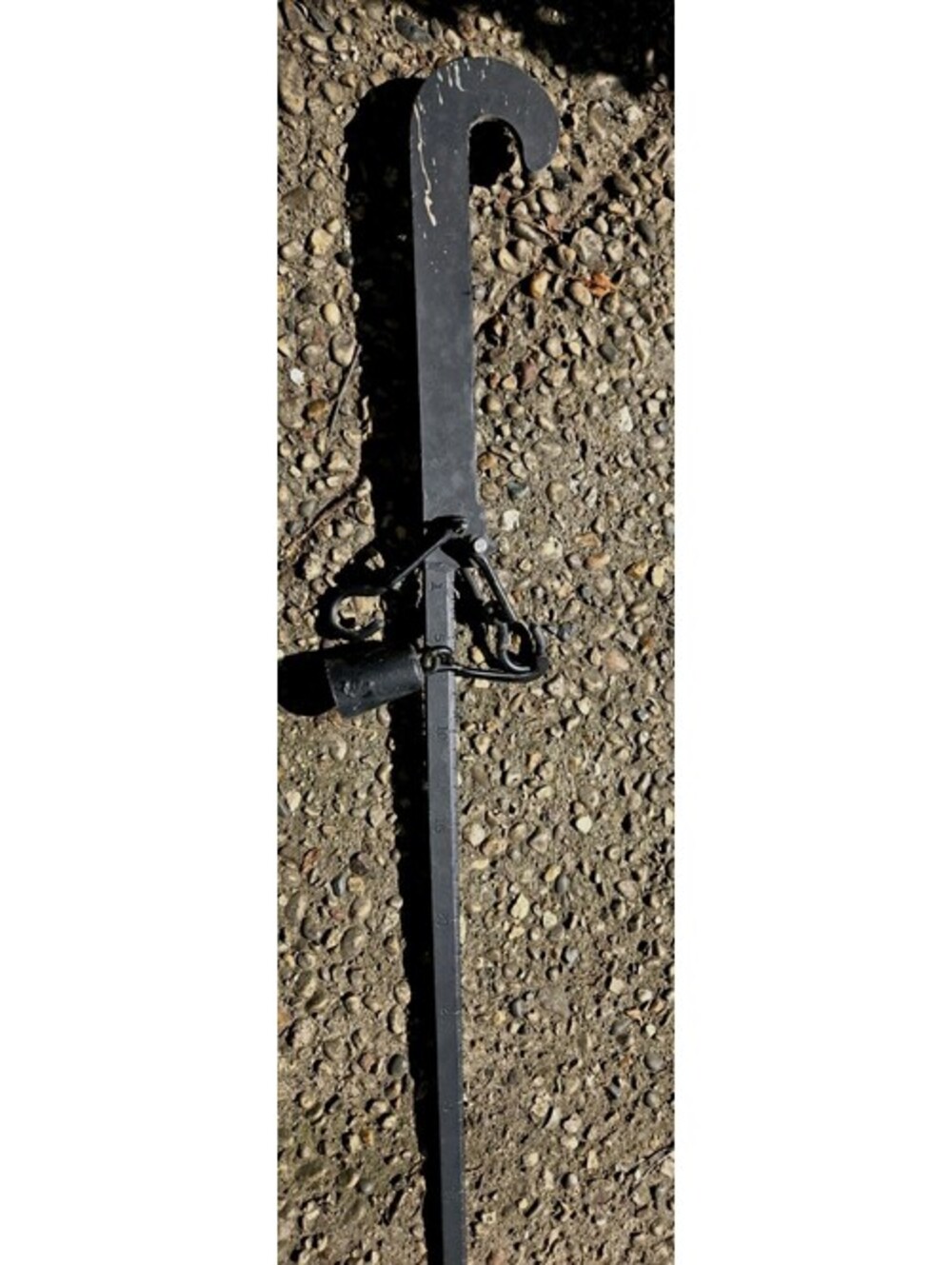 Antique Hanging Balance Beam Scale Black Cast Iron Cotton Hay 40lb 34” Long Read
